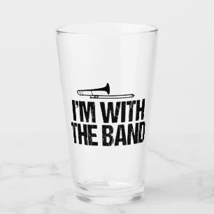 Funny Trombone Player Glass