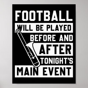 Funny Trombone Player Marching Band Poster