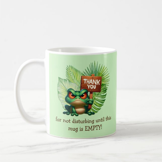Funny Tropical Frog Coffee Mug - Customisable (Left)