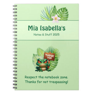 Funny Tropical Frog Notebook - Customisable