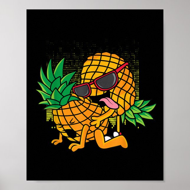 Funny Tropical Fruit Humour Apparel, Co. Upside Do Poster (Front)