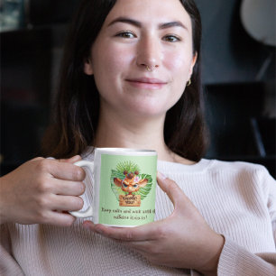 Funny Tropical Giraffe Coffee Mug - Customisable