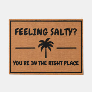 Funny Tropical Humour Palm Tree Minimalist Rustic Doormat