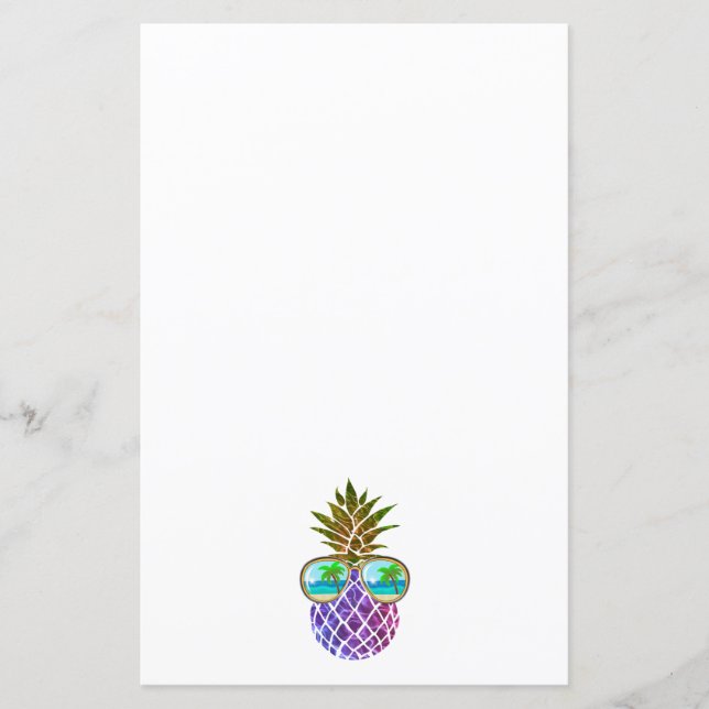 Funny tropical pineapple with sunglasses     (Front)