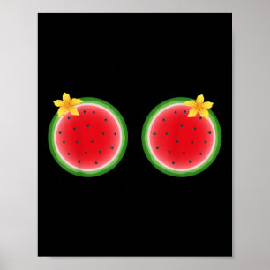 Funny Tropical Watermelon Slice S Summer Vacation Poster