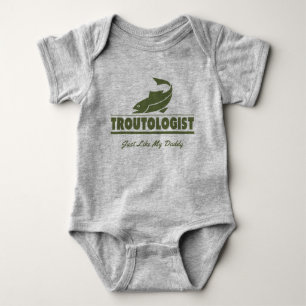 Funny Trout Fishing TROUTOLOGIST Baby Bodysuit