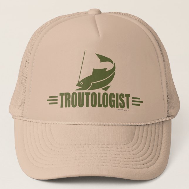 Funny Trout Fishing Trucker Hat (Front)