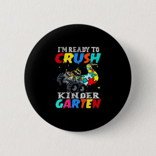 Funny truck autism puzzle crush nursery back to 6 cm round badge