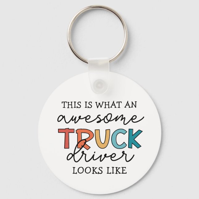 Funny Truck Driver | Awesome Tow Truck Driver Key Ring (Front)