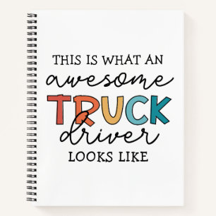 Funny Truck Driver Awesome Tow Truck Driver Notebook
