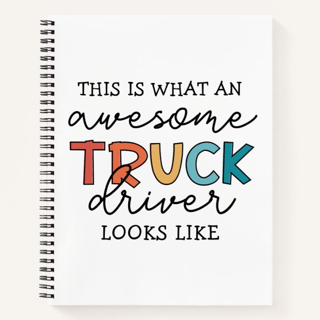 Funny Truck Driver | Awesome Tow Truck Driver Notebook (Front)