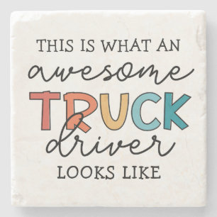 Funny Truck Driver Awesome Tow Truck Driver Stone Coaster