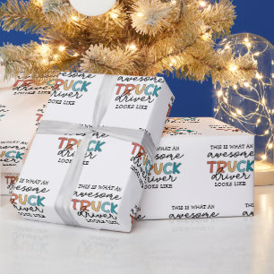 Funny Truck Driver   Awesome Tow Truck Driver Wrapping Paper