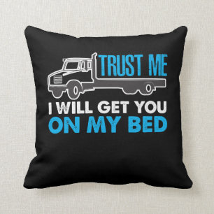 Funny Truck Driver Gift Trucker Dad Cushion