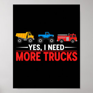 Funny Truck Lover Humor Ckup Enthusiast Diesel Tor Poster