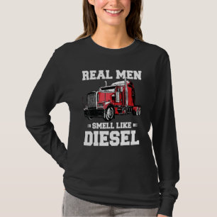Funny Trucker Gifts Men Husband Semi Trailer Truck T-Shirt