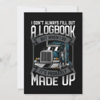Funny Trucker Logbook Truck Driver