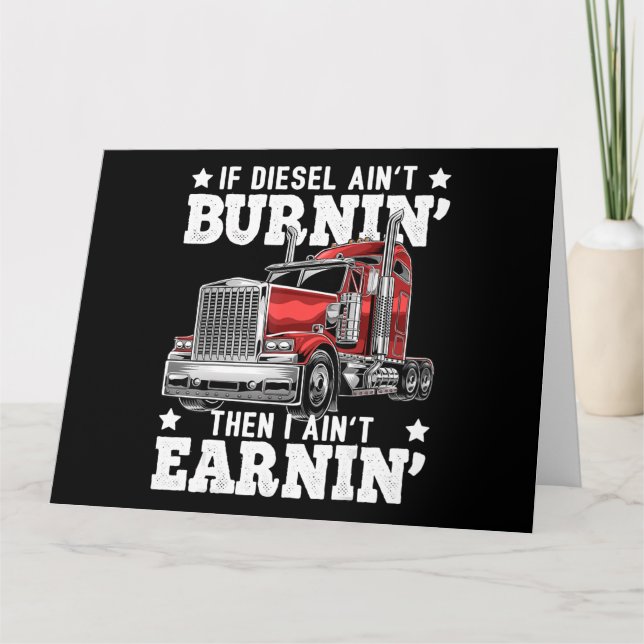 Funny Trucker Trailer Truck Driver Gift Card (Front)