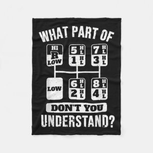 Funny Trucker Truck Driver Gear Stick Shift Fleece Blanket