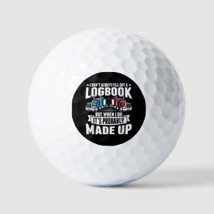 Funny Trucker Trucking Humour Tractor Trailer Truc Golf Balls