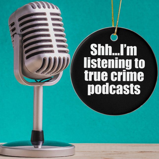 Funny True Crime Podcast Fan Ceramic Tree Decoration (Creator Uploaded)