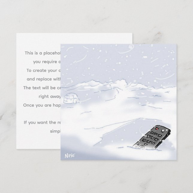 Funny Truly Remote Control Visual Pun Card (Front/Back)