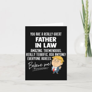 Funny Trump 2020 Really Great Father In Law Gift Card