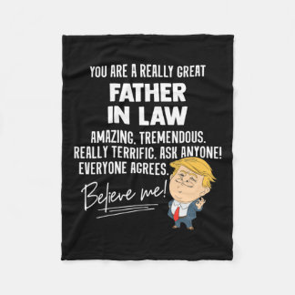 Funny Trump 2020 Really Great Father In Law Gift Fleece Blanket