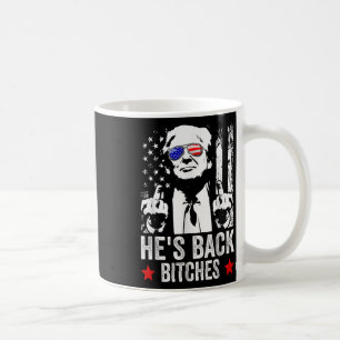 Funny Trump 2024 Hes Back Es Trump 2025 Coffee Mug