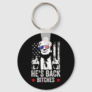 Funny Trump 2024 Hes Back Es Trump 2025  Key Ring
