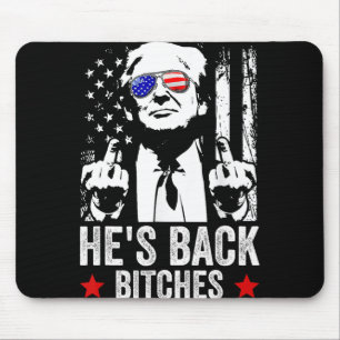 Funny Trump 2024 He's Back Es Trump 2025 Mouse Pad