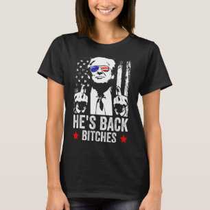Funny Trump 2024 He's Back Es Trump 2025 T-Shirt