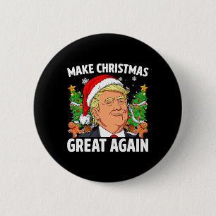 Funny Trump 2024 Make Christmas Great Again  6 Cm Round Badge