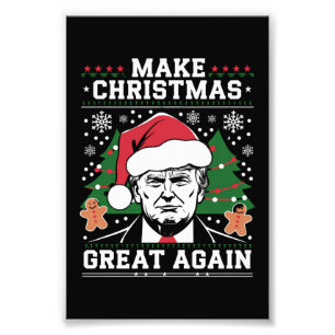 Funny Trump 2024 Make Christmas Great Again Photo Print