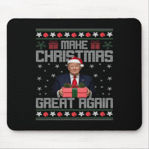 Funny Trump 2024 Make Christmas Great Again Ugly S Mouse Pad