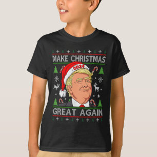 Funny Trump 2024 Make Christmas Great Again Ugly S T-Shirt