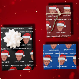 Funny Trump 2024 Make Christmas Great Again  Wrapping Paper Sheet