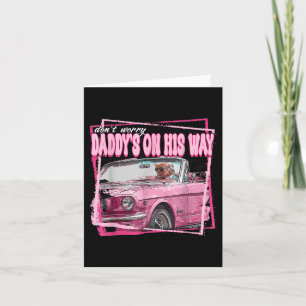 Funny Trump 2024 Pink Daddys On His Way Card