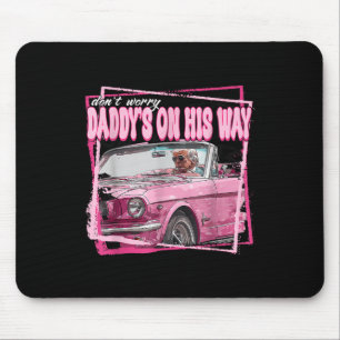 Funny Trump 2024 Pink Daddys On His Way  Mouse Pad