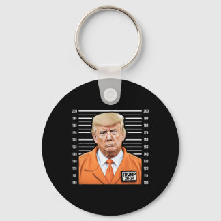 Funny Trump 2024 Prisoner Mugshot  Key Ring