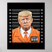 Funny Trump 2024 Prisoner Mugshot