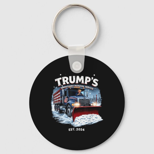 Funny Trump 2024 Victory Snowflake Removal Key Ring (Front)