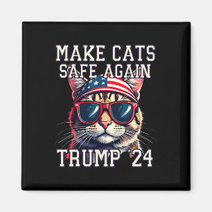 Funny Trump 24 President Dete Meme Make Cats Safe Magnet