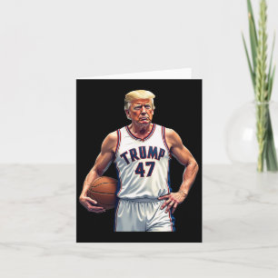 Funny Trump 47 Bysketll Player Team Trump  Card