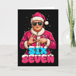 Funny Trump 67 Meme Costume Six Seven Christmas Sa Card