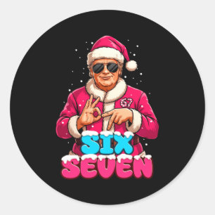 Funny Trump 67 Meme Costume Six Seven Christmas Sa Classic Round Sticker
