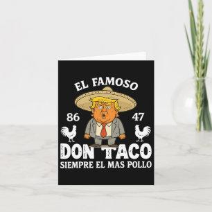 Funny Trump Always Chickens Out Meme Let's Go Taco Card