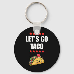 Funny Trump Always Chickens Out Meme Let's Go Taco Key Ring
