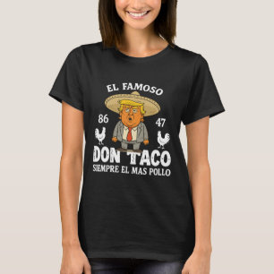 Funny Trump Always Chickens Out Meme Let's Go Taco T-Shirt