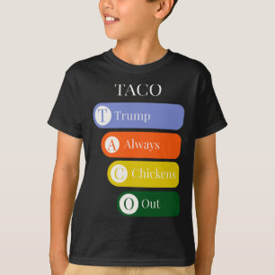 Funny Trump Always Chickens Out Taco Trade T-Shirt